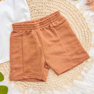 Conj. Camiseta More e Bermuda em Moletinho - Off White e Ferrugem